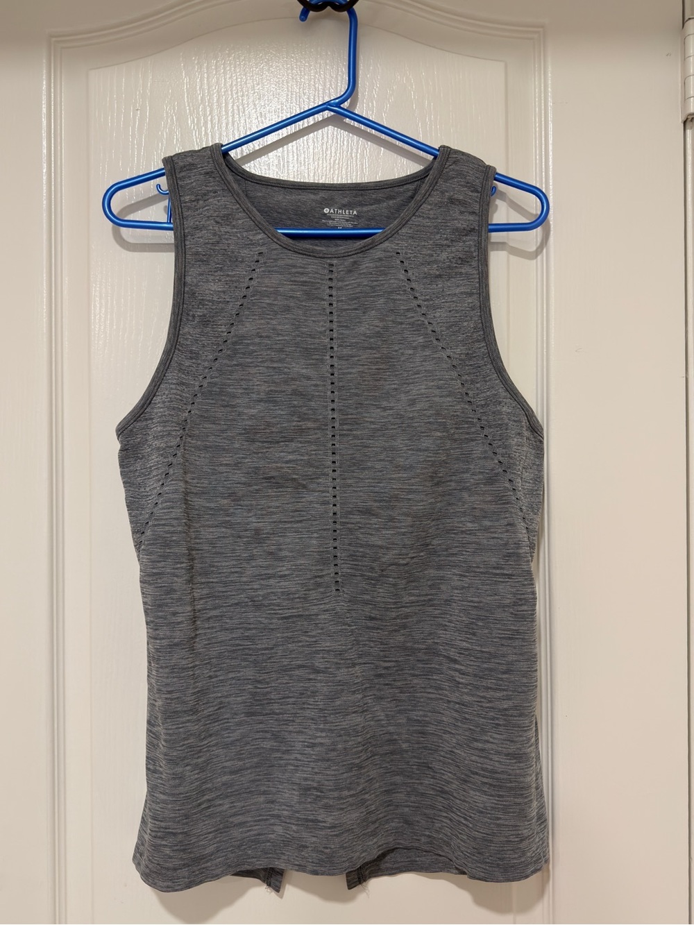 Athleta Gray Sleeveless High Neck Tank Top Medium Athletic Yoga